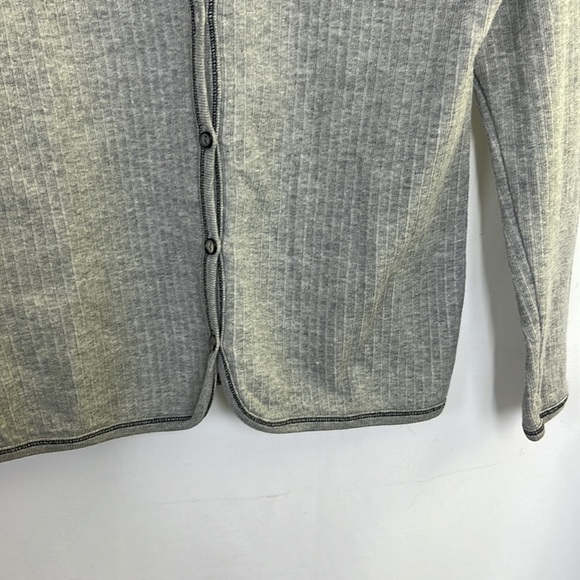 Women’s Medium cotton espirit lined grey button down long sleeve thermal - Picture 6 of 7